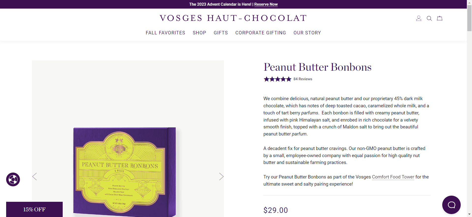 engaing product description peanut butter bonbons